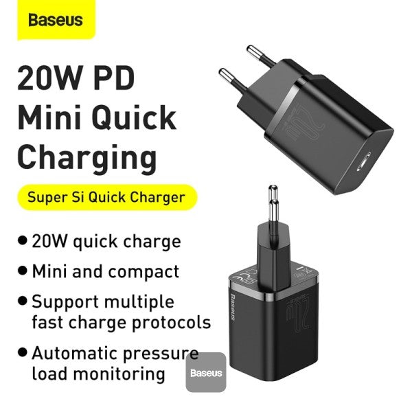 Baseus Super Si Quick Charger Black Price in Pakistan