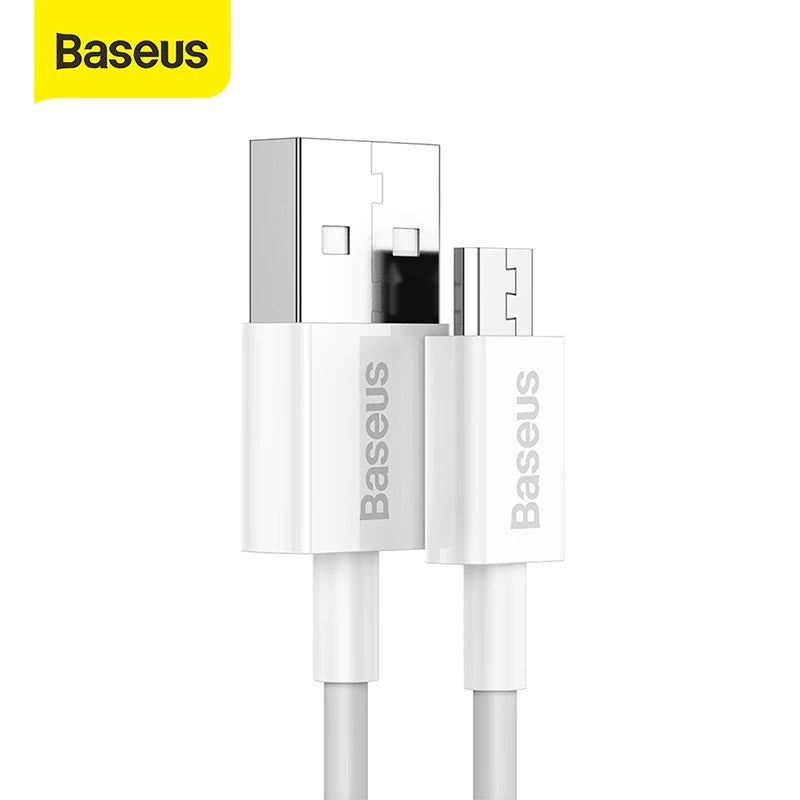 Baseus Superior Charging Data Cable USB+Micro White Price in Pakistan