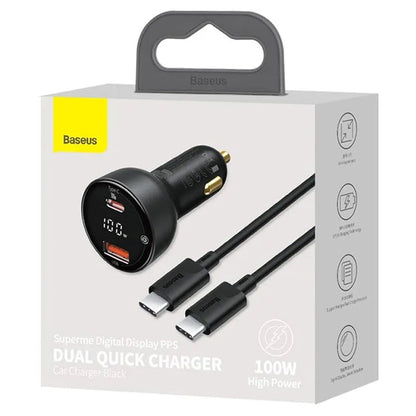 Baseus Superme Digital PPS Dual Quick Car Charger in Pakistan