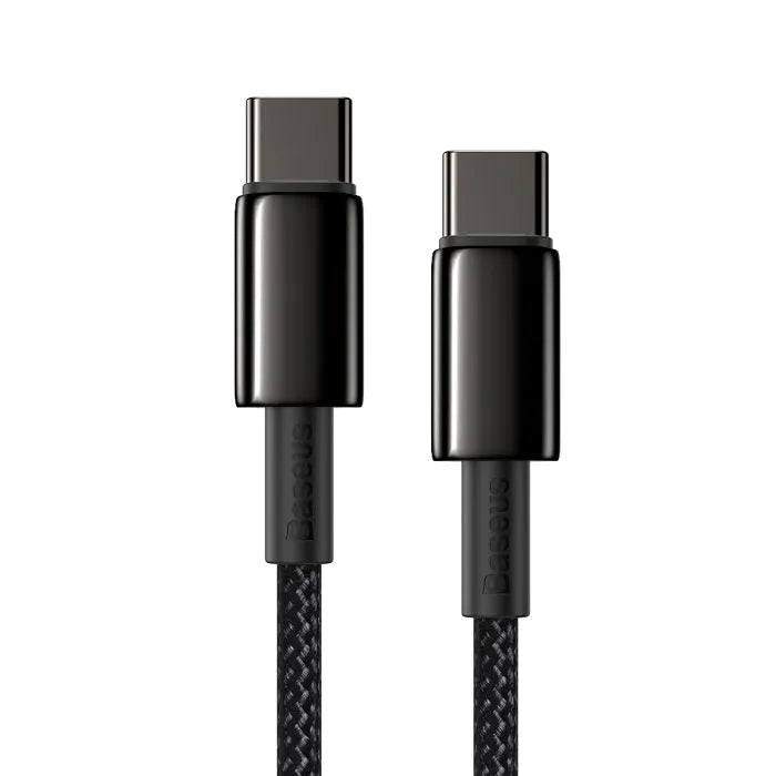 Baseus Tungsten Gold Fast Charging Data Cable Type-C to Type-C 100W 1m Black Secondary image