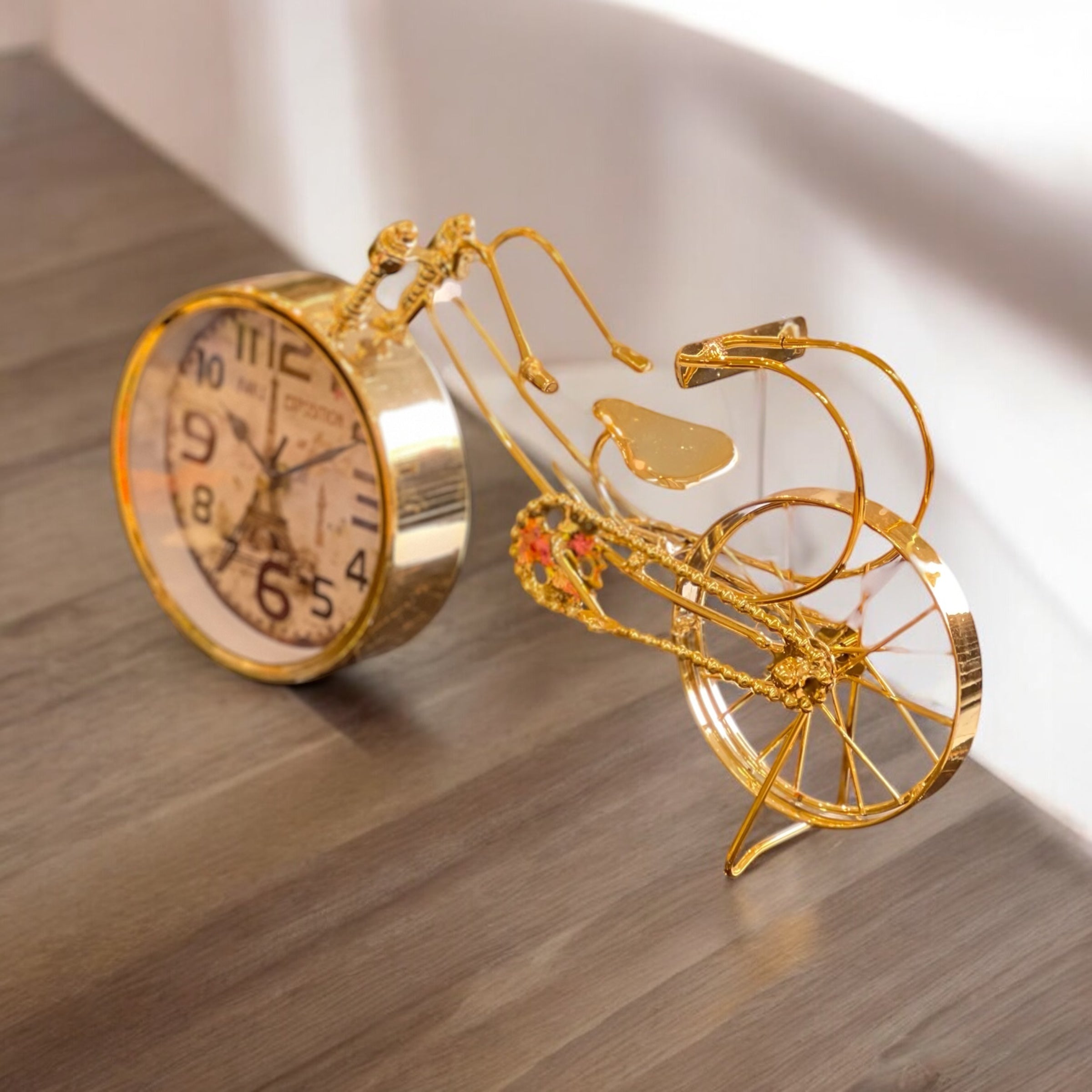 Bicycle Gold Metal Clock Price in Pakistan