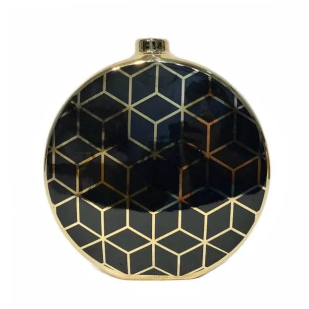 Black And Gold Ceramic Vase Large Price in Pakistan Main image