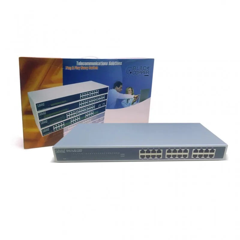 Black Copper BC 1724RM 24 Port Unmanaged Switch Price in Pakistan  Main image
