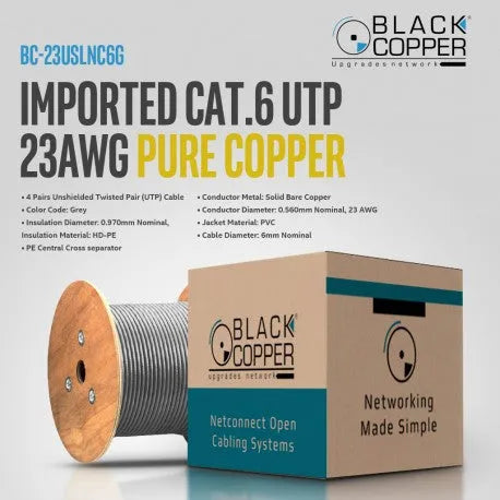 Black Copper BC-23USLNC6G Networking Cable Price in Pakistan Main image