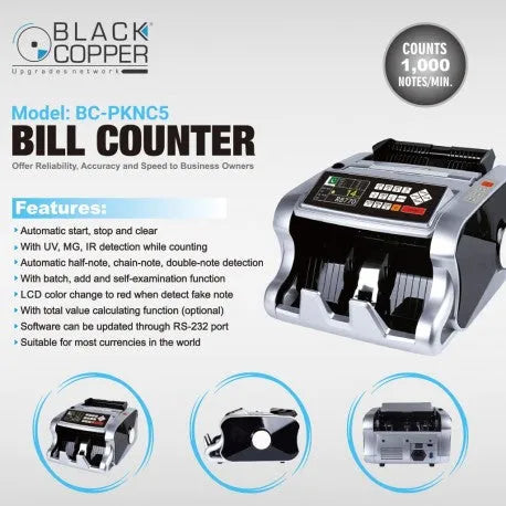 Black Copper BC-PKNC5 Note Counting MachinePrice in Pakistan 