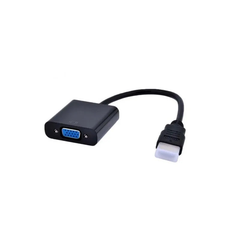 Black Copper HDMI to VGA Female Adapter
