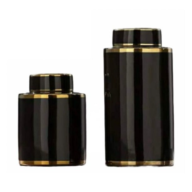 Black Elegance Ceramic Vase Set Of 2 Price in Pakistan 