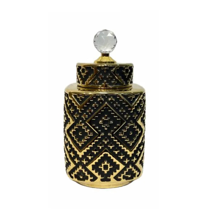Black Glamour Ceramic Vase Small Price in Pakistan Main image