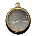 Black/Gold Metal Wall Clock