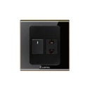 Clopal Black Series 1 switch + 1 socket Outlet