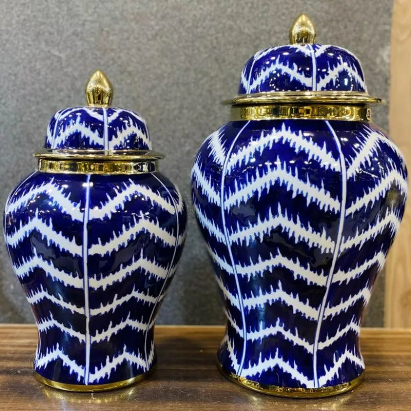 Blue Bliss Ceramic Vase (Set Of 2) Secondary image
