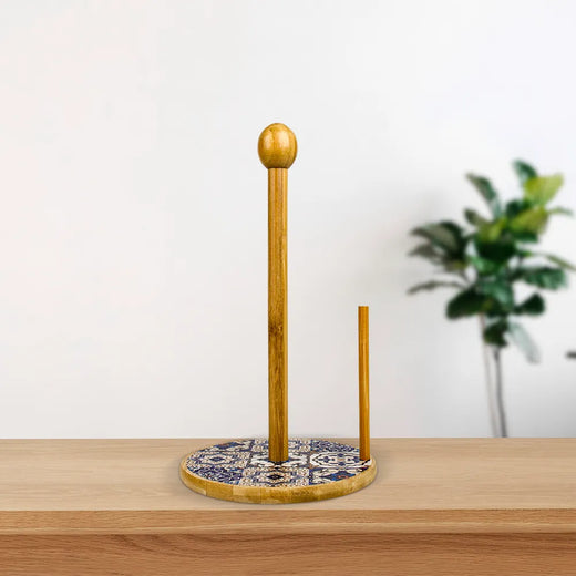 Blue Pottery Wooden Tissue Roll Holder Stand Price in Pakistan