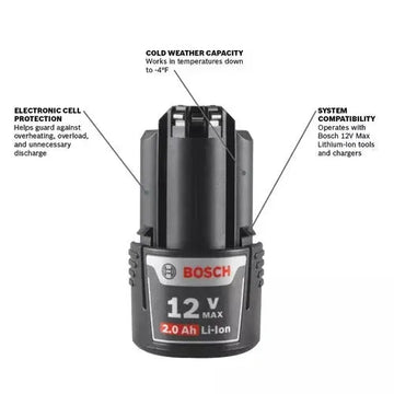 Bosch BAT414 12V Max Lithium-Ion 2.0 Ah Battery
