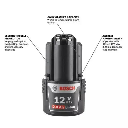 Bosch BAT414 12V Max Lithium-Ion 2.0 Ah Battery