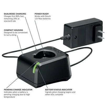 Bosch 12V 2.0Ah Battery and 12V Charger Starter Kit