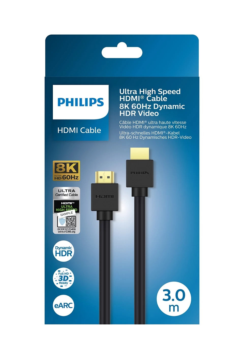 Philips Ultra High Speed 8K HDMI Cable - 3m