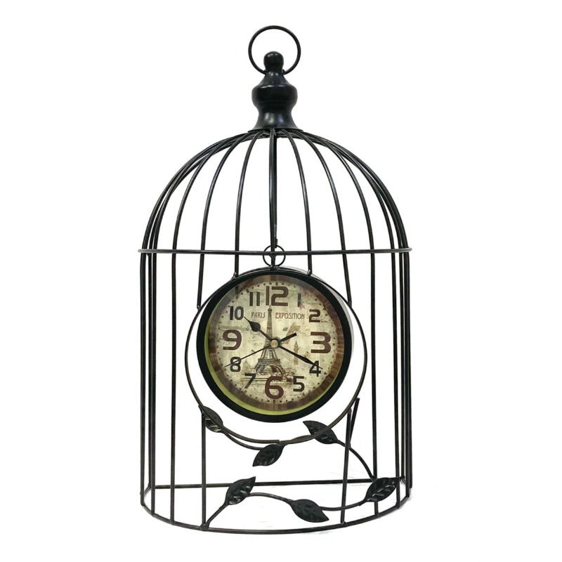 Metal Cage Table Clock Black Price in Pakistan