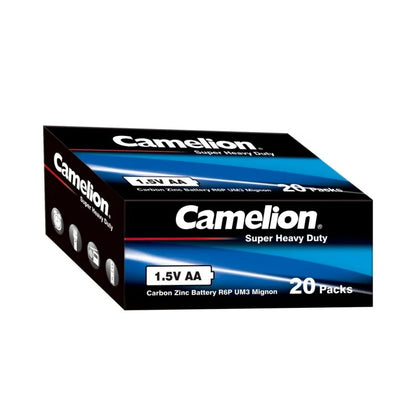 Box of Camelion AA super heavy duty batteries