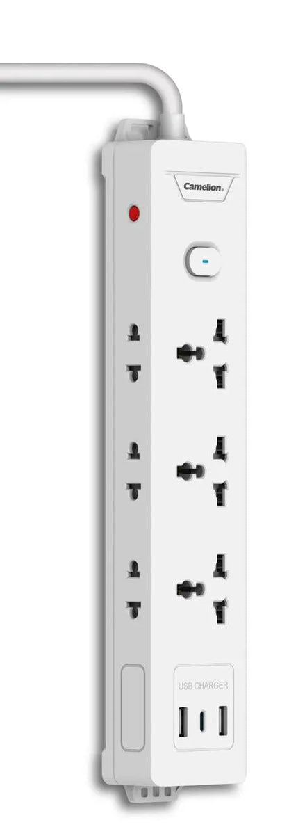 Camelion CMS-1K33PUD Power Strip Extension Wire with USB