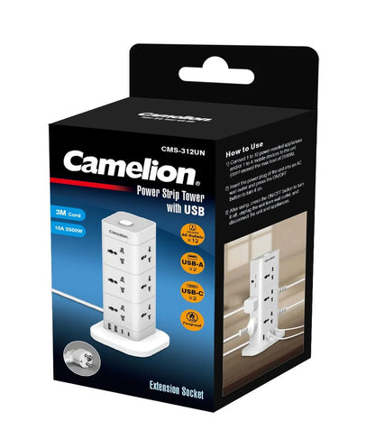 Camelion CMS-312 Power Strip Extension Wire with USB Price In Pakistan