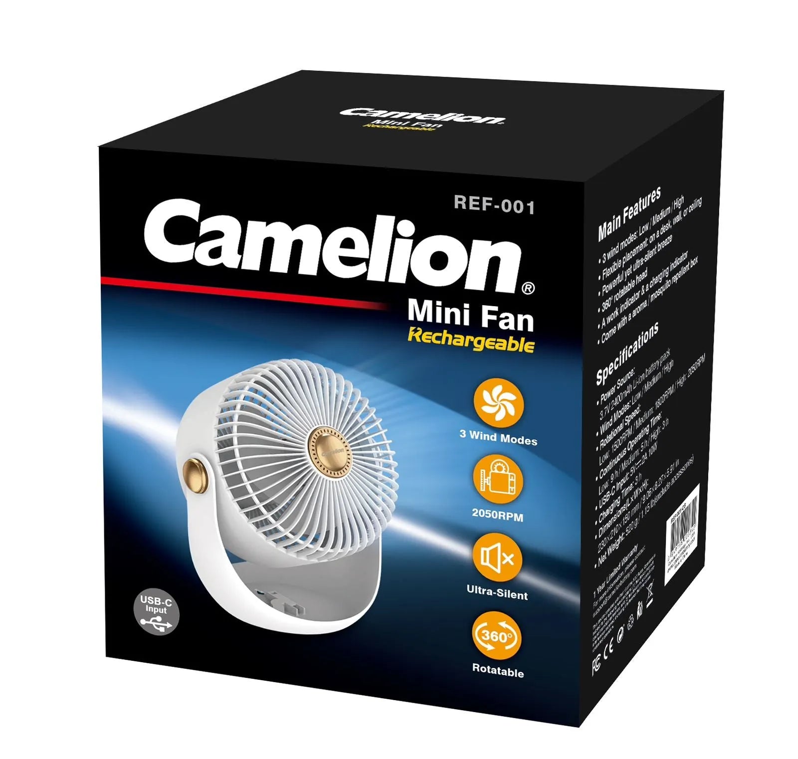 Camelion REF-001 Mini Rechargeable Fan Secondary image