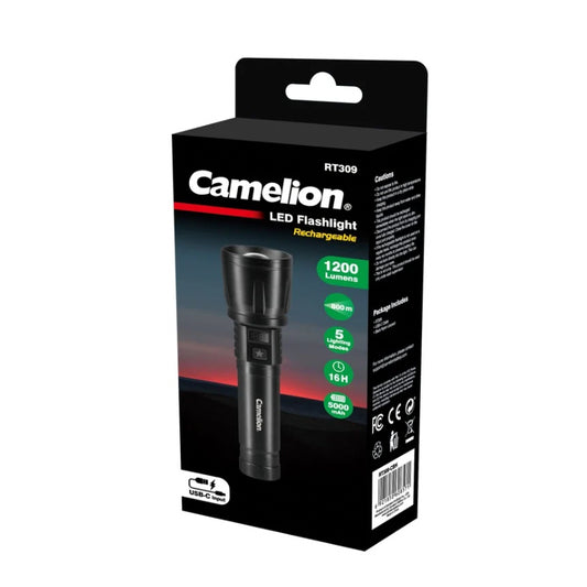 Camelion RT309 Rechargeable Aluminium Flashlight