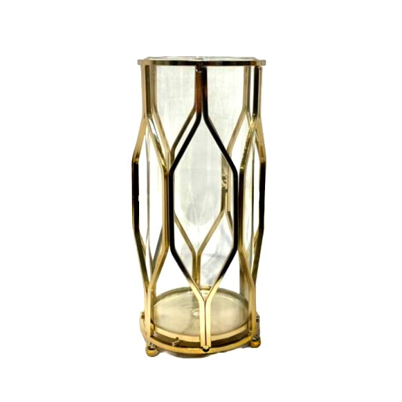 Glass  Candle Holder Metal Frame Price in Pakistan