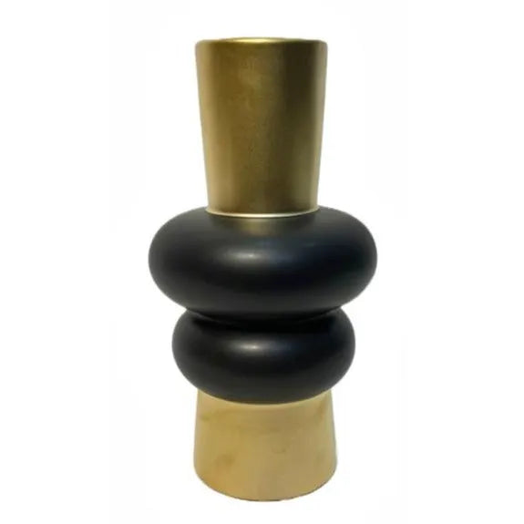 Ceramic Flower Vase Black & Gold Large Price in Pakistan Main image