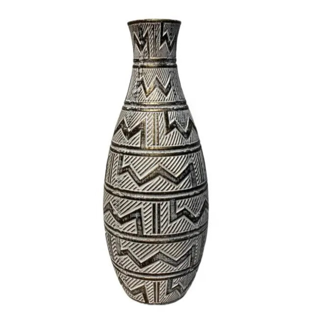 Ceramic Flower Vase Black & White Large Price in Pakistan Main image