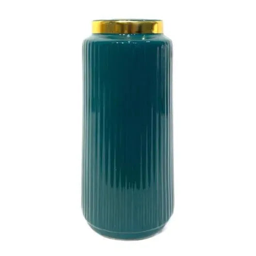 Ceramic Flower Vase Green & Gold Price in Pakistan Main image