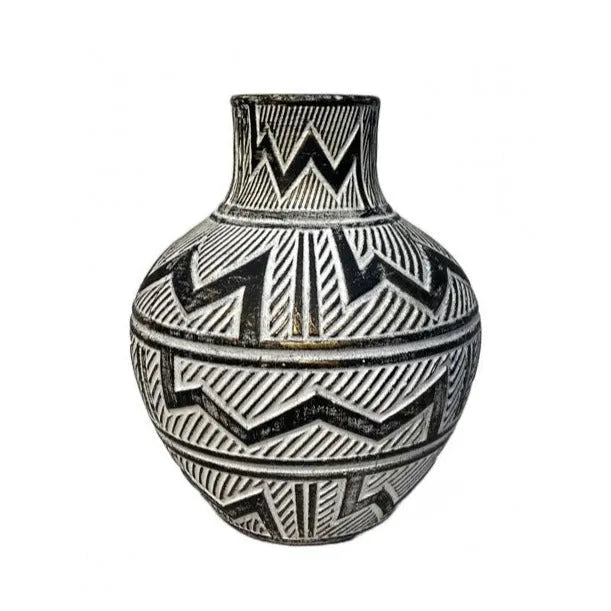 Ceramic Flower Vase Black & White Price in Pakistan Main image