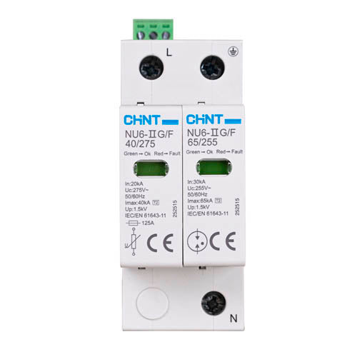 Chint 2 Pole NU6-ⅡG/F Low-voltage AC Surge Protective Device