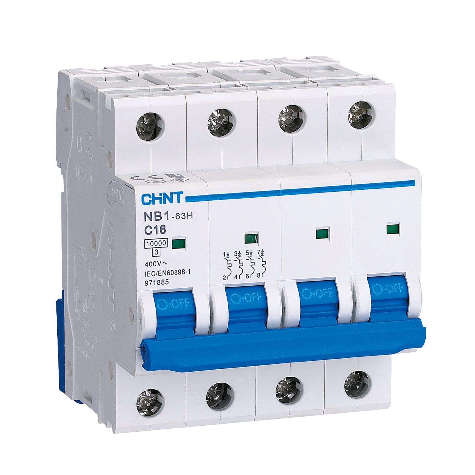 Chint 4 Pole DC Miniature Circuit Breaker 6KA