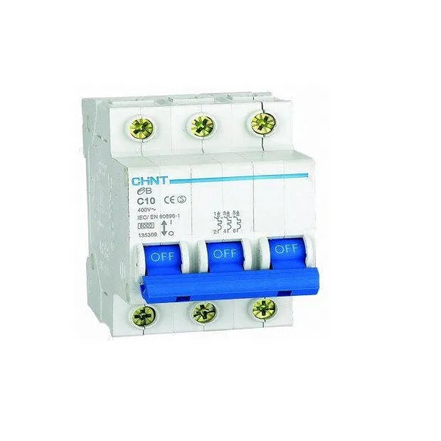 Chint Eb 63C 3 pole 4.5ka Miniature Circuit Breaker Price in Pakistan Main image