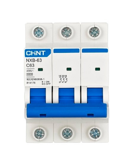 Chint NXB63-C 3 pole 6ka Miniature Circuit Breaker