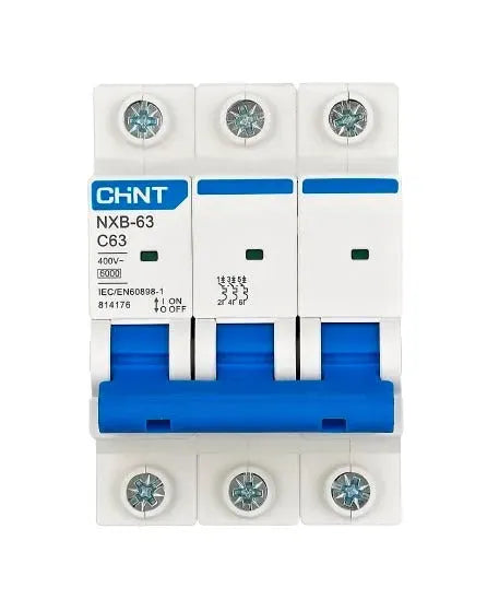 Chint NXB63-C 3 pole 6ka Miniature Circuit Breaker Main image