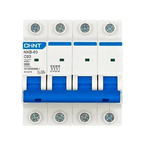 Chint NXB63-C 4 pole 6ka Miniature Circuit Breaker Main image