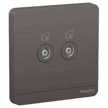 Clipsal AvatarOn TV Socket 2 Gang Dark Grey Price in Pakistan 
