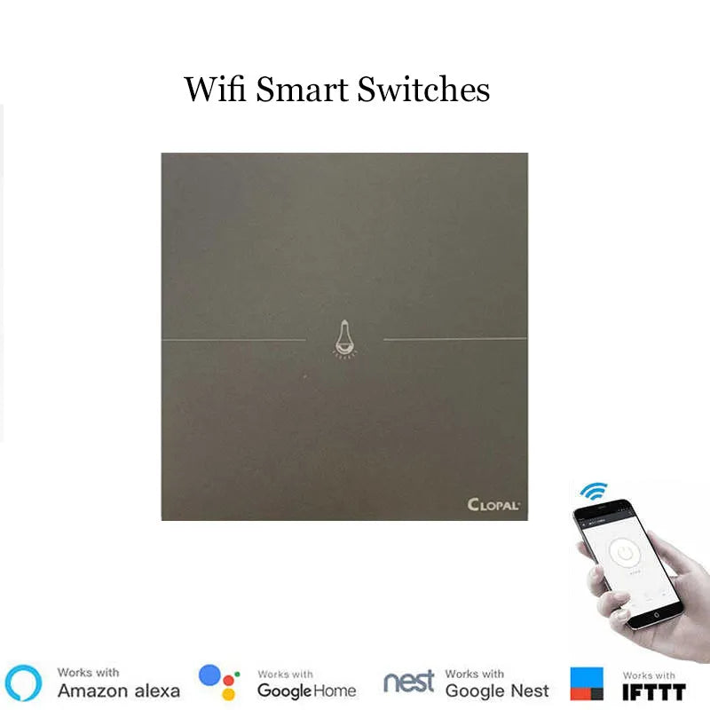 Clopal 1 Gang Smart Touch WIFI Switch Price in Pakistan Main image