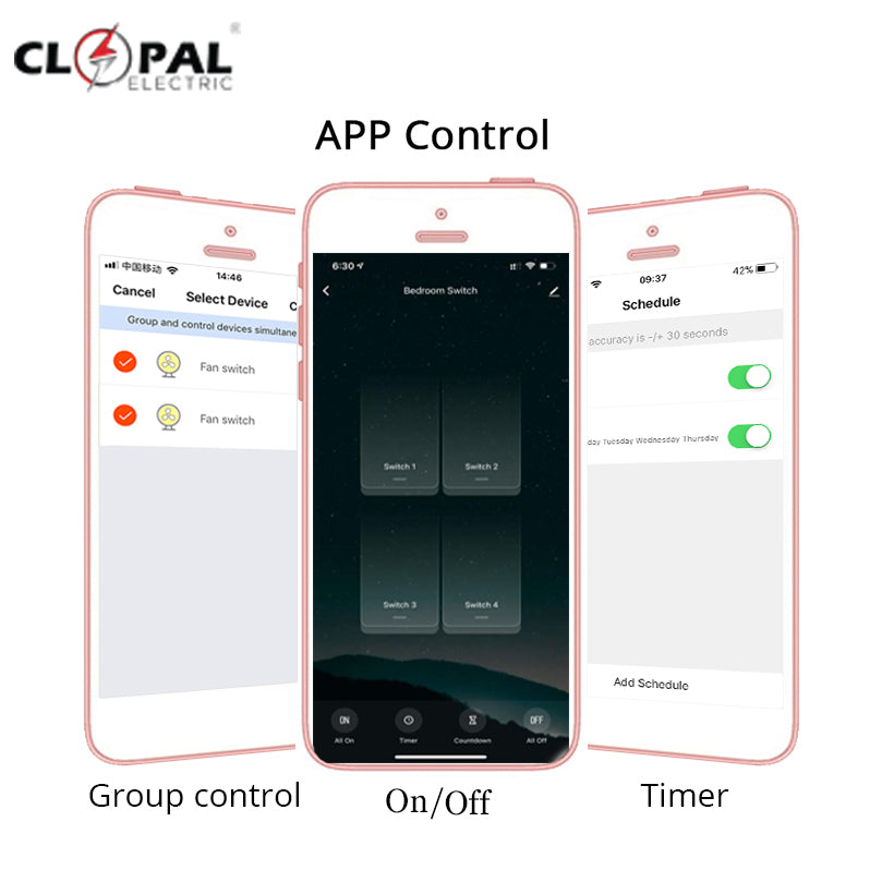 Clopal 3 Gang Smart Touch WIFI Switch Price in Pakistan