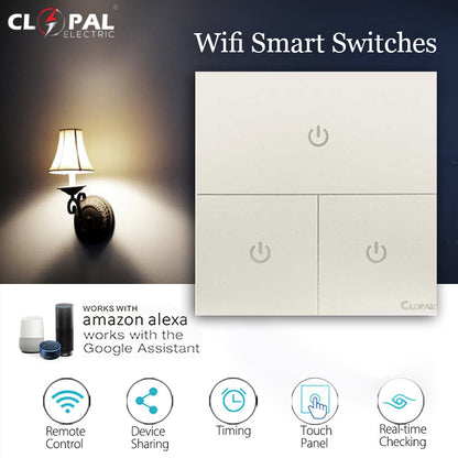 Clopal 3 Gang Smart Touch WIFI Switch Price in Pakistan