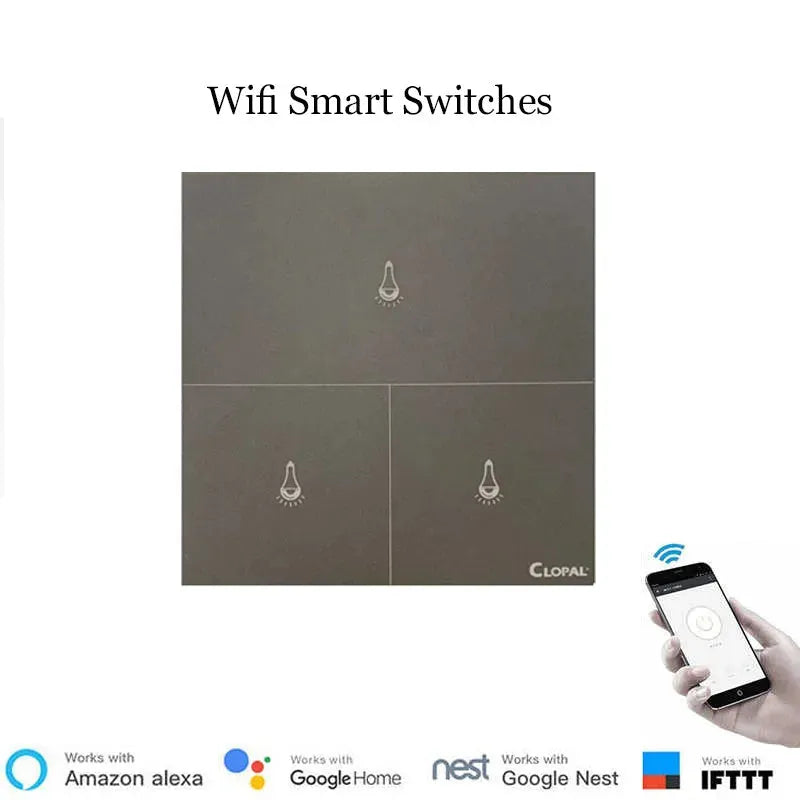 Clopal 3 Gang Smart Touch WIFI Switch Price in Pakistan Main image
