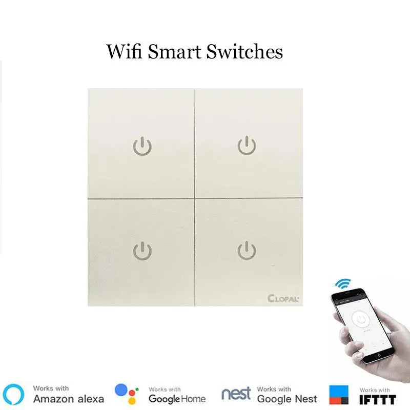 Clopal 4 Gang Smart Touch Pearl Switch Price in Pakistan  Main image