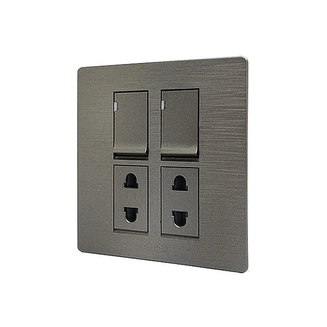 Clopal Flatty Series 2 switch + 2 socket Outlet Secondary image