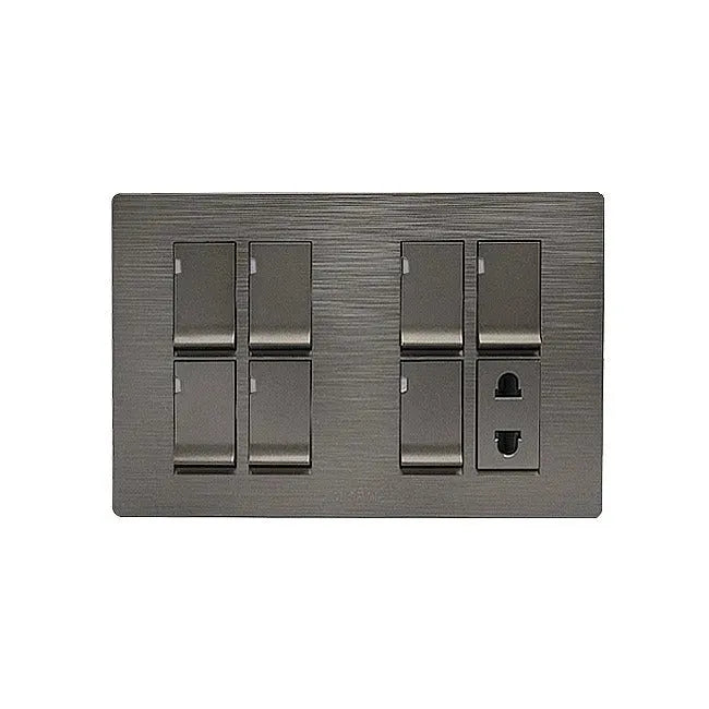 Flatty Series 3 switch + 1 socket Outlet Price in Pakistan Main image