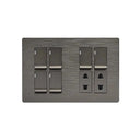 Clopal Flatty Series 6 switch + 2 socket Outlet
