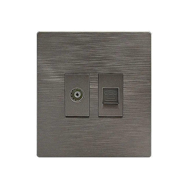 Flatty Series 1 Gang TV Outlet Price in Pakistan Main image