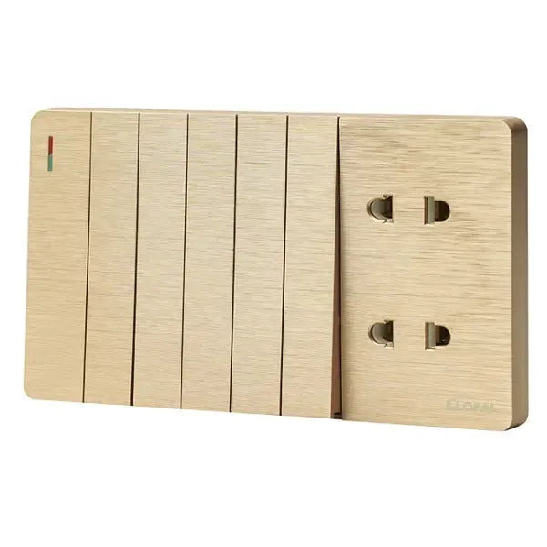 Clopal ARC Series 6 switch + 2 socket Outlet Secondary image