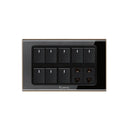 Clopal Black Series 8 switch + 2 socket Outlet