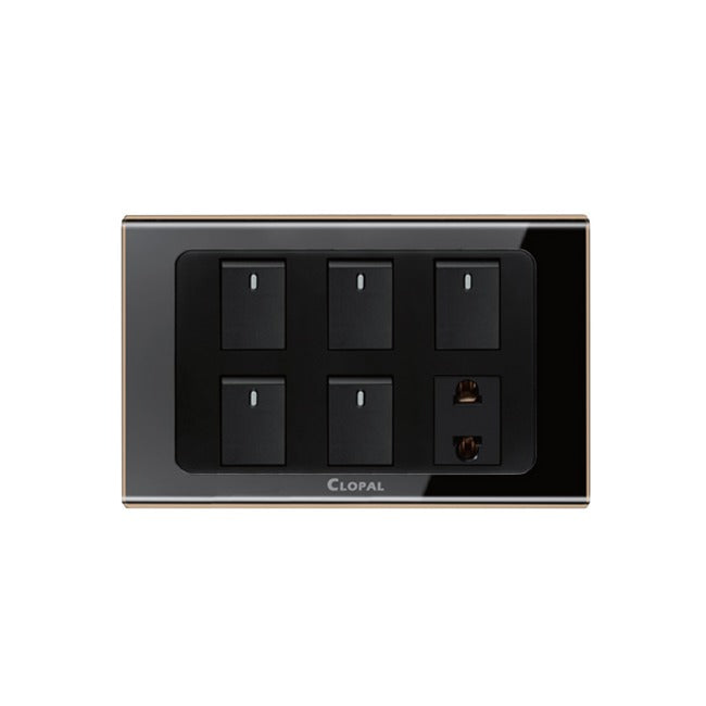 Clopal 5 switch + 1 socket Outlet Price in Pakistan